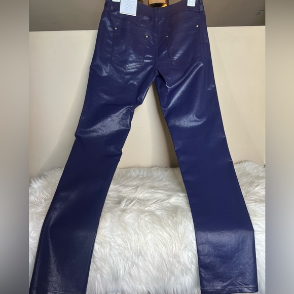 Chico’s Platinum Plum Coated Denim Pants - Picture 5 of 12